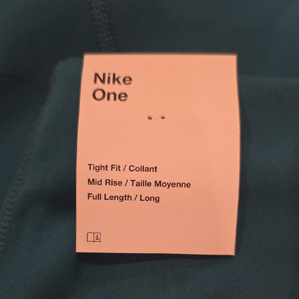 New With Tags XS Nike Teal Mid-Rise Leggings - Picture 2 of 3